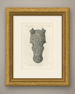 Sixteenth Century Chanfron, Soltykoff Collection, Antique Print, 1851