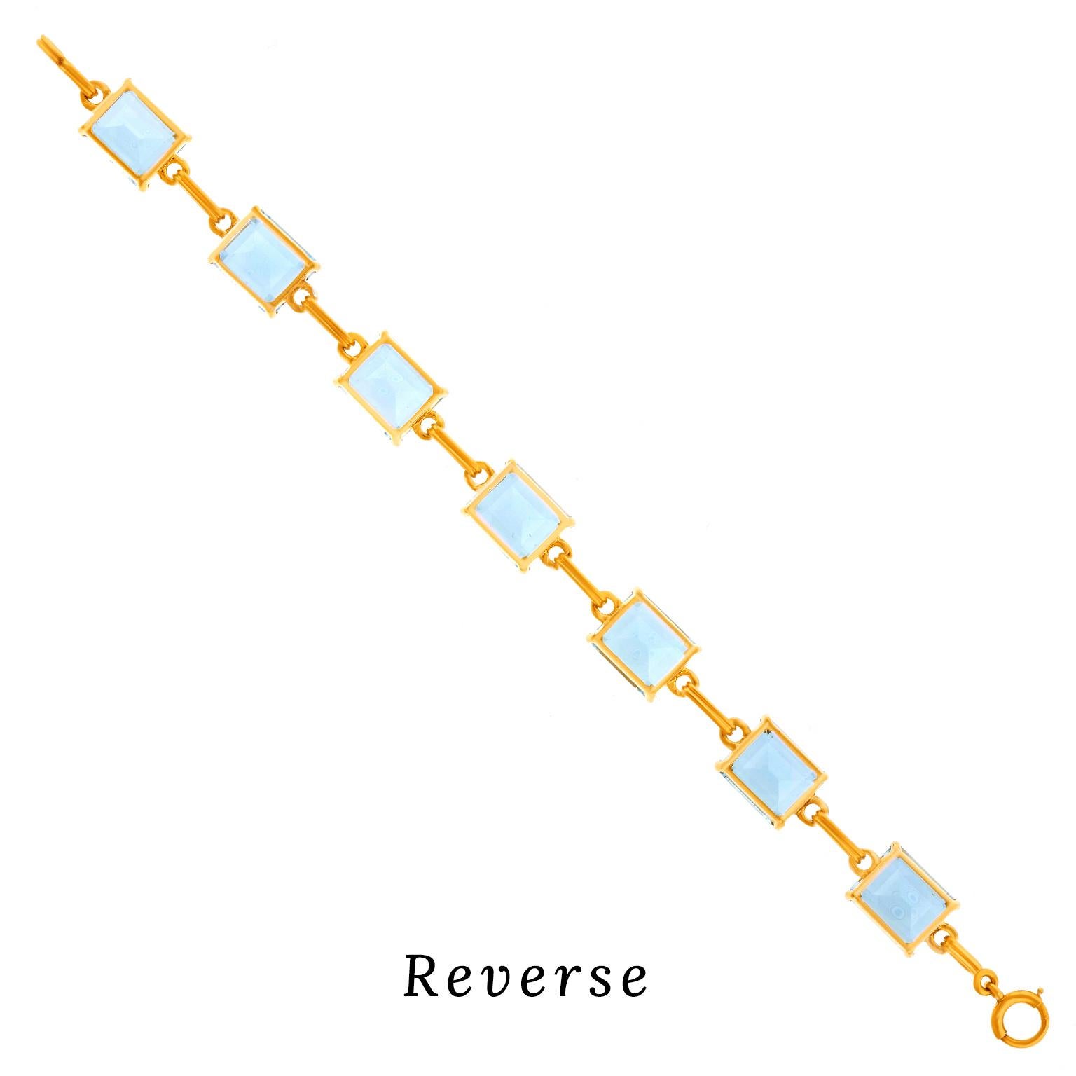 Sixties Aquamarine Bracelet For Sale 4