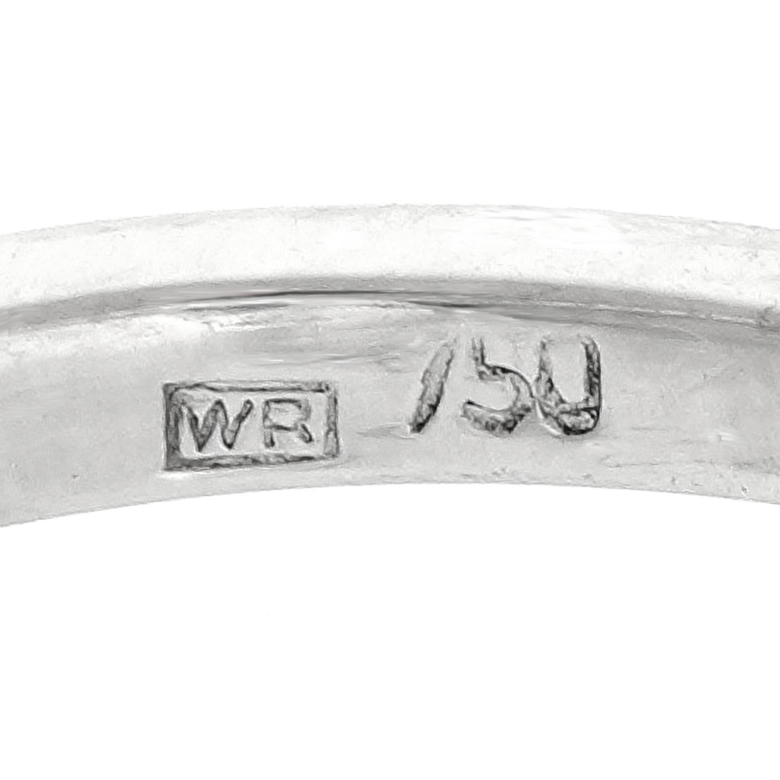 Women's or Men's Sixties Aquamarine & Diamond Ring For Sale
