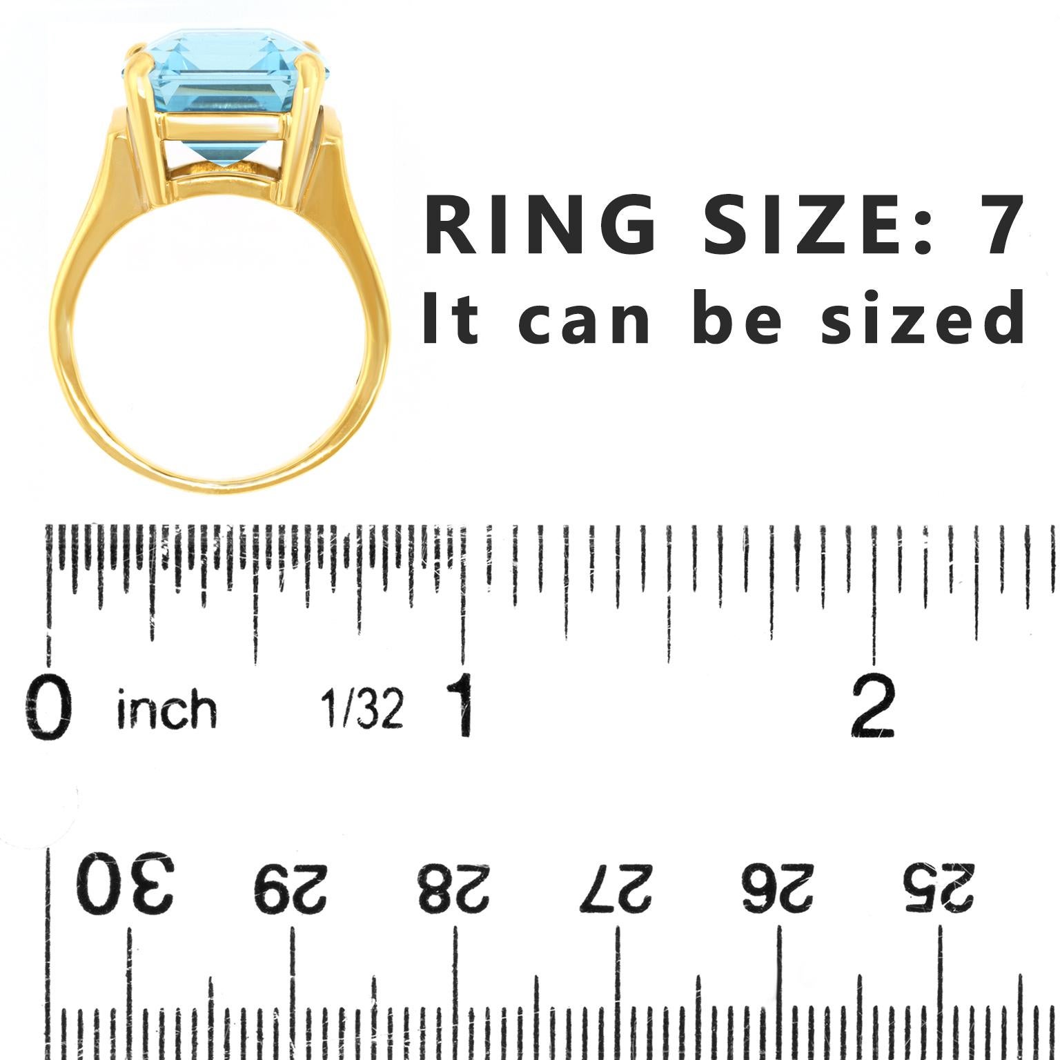 Sixties Aquamarine Ring For Sale 1