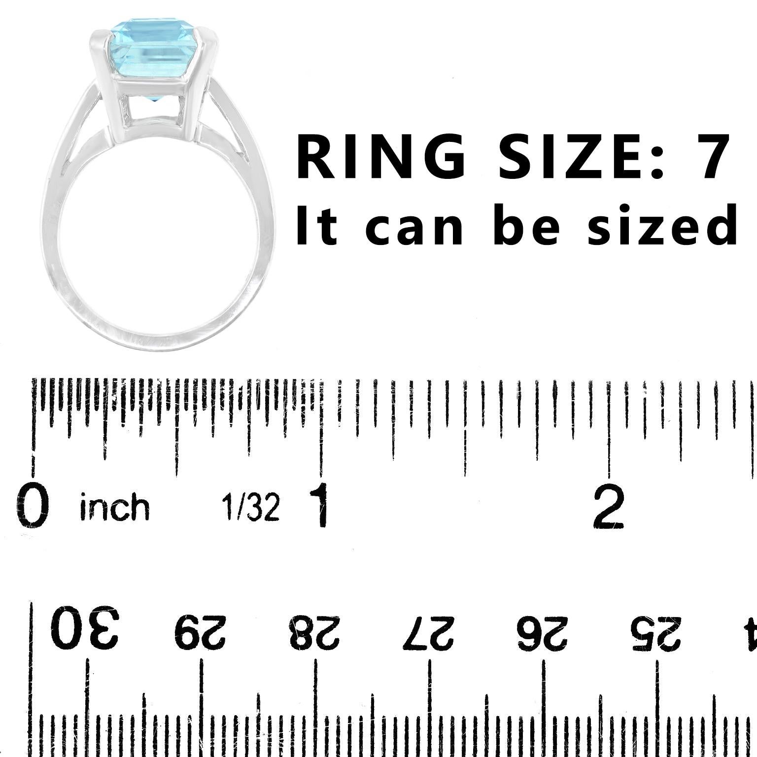 Sixties Aquamarine Ring For Sale 1
