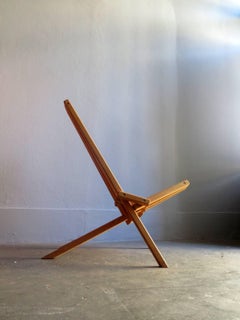 1960s Birch Foldable Lounge Chair