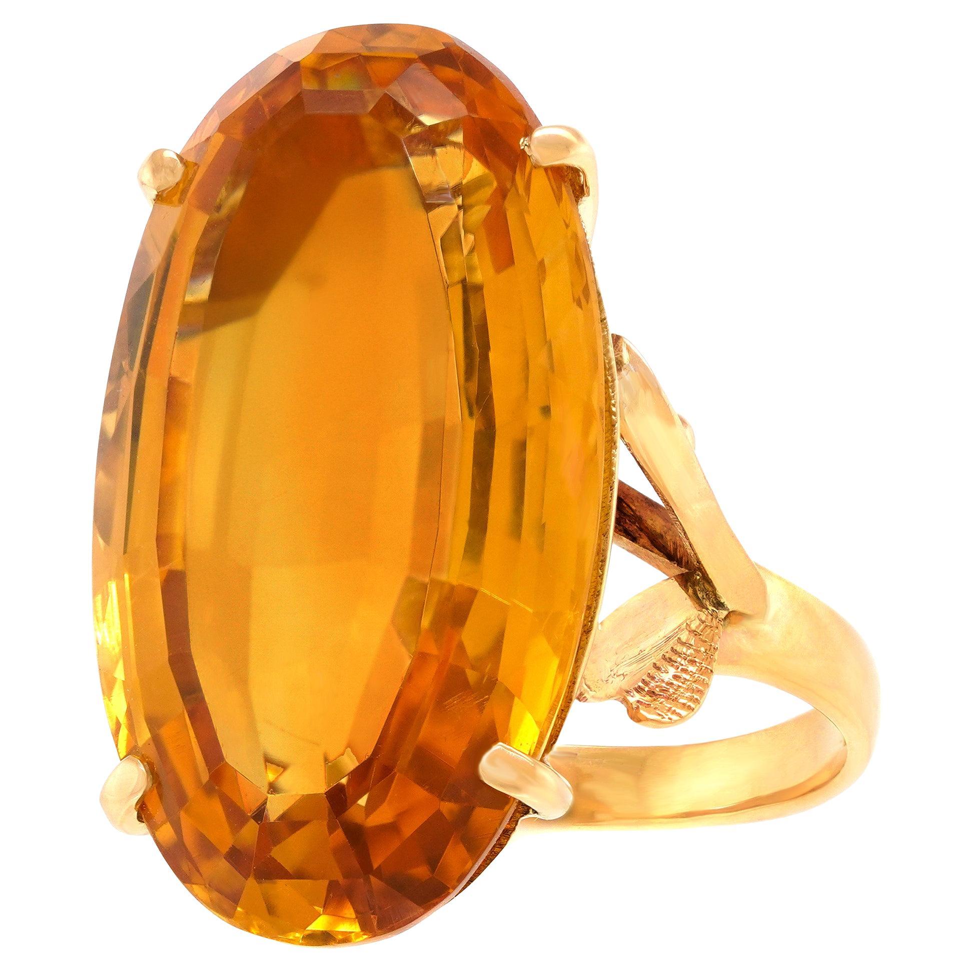 Sechziger Jahre Citrin Ring