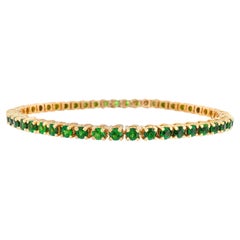 Sixties Colorful Green Garnet Line Bracelet