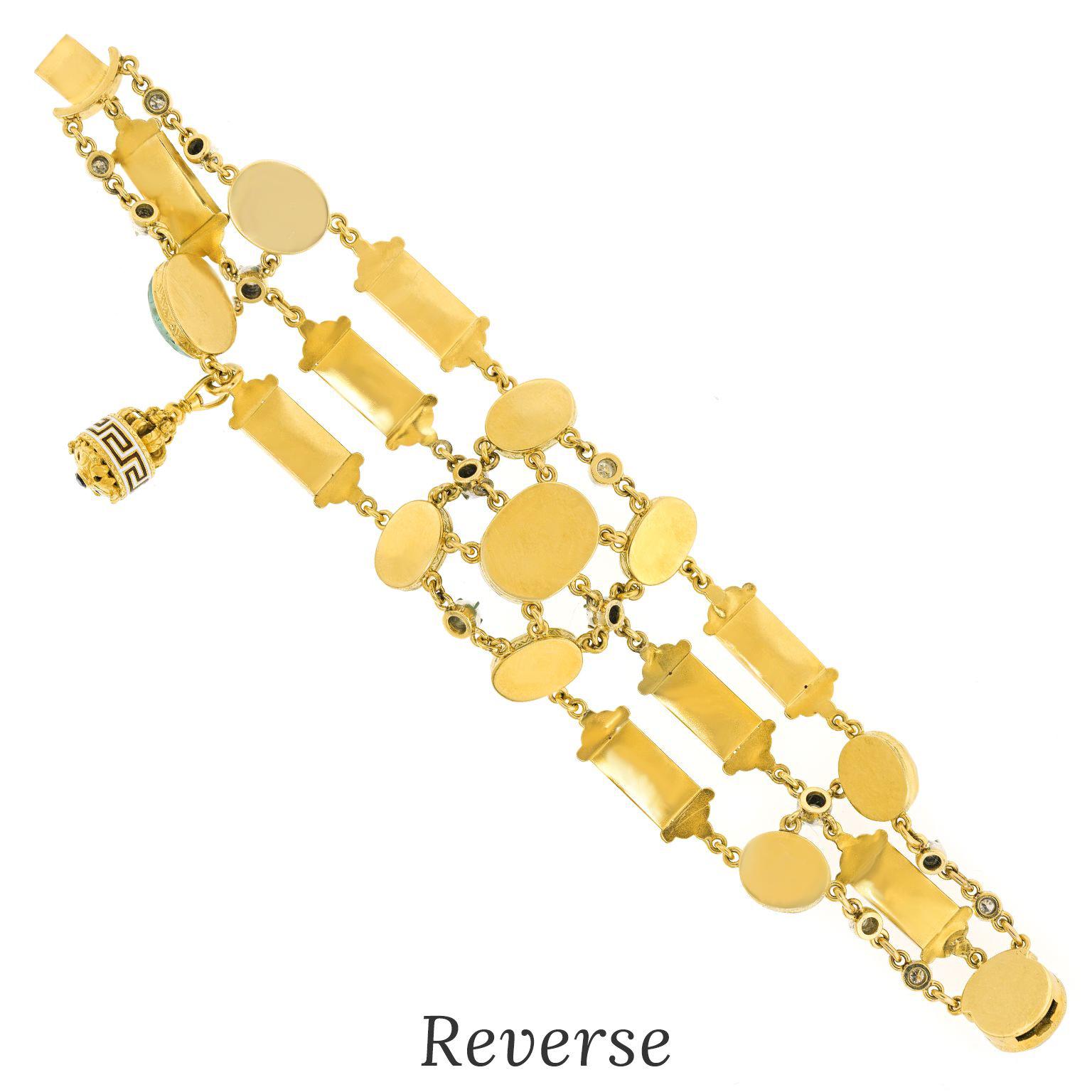 Smaragd- und Diamantarmband aus den Sechzigern im Angebot 2