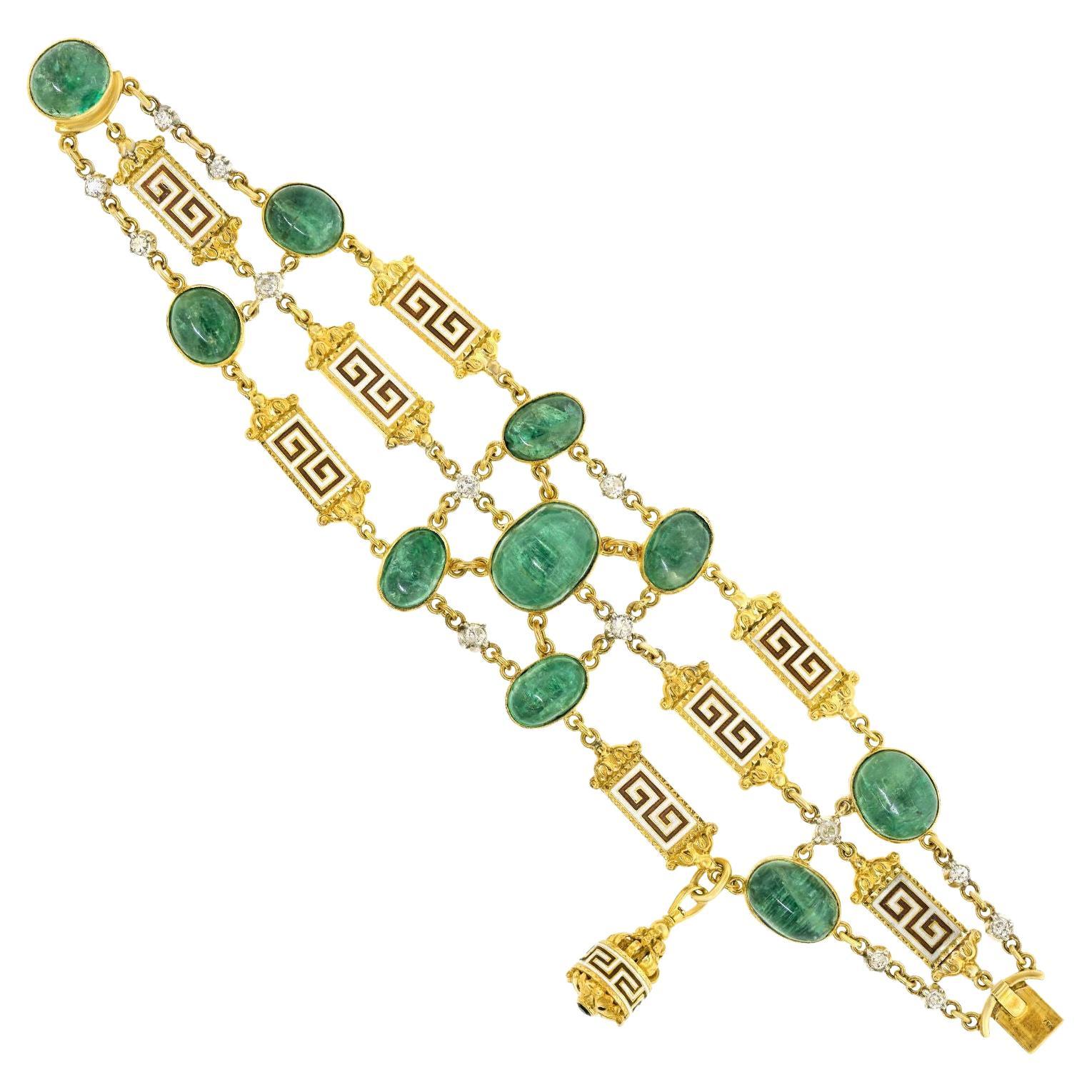 Sixties Emerald & Diamond Bracelet