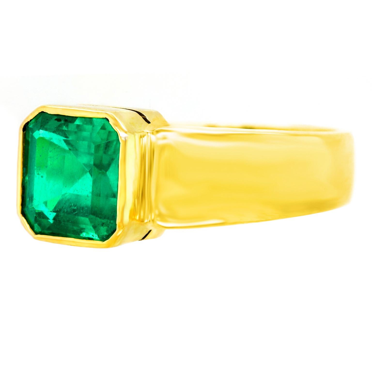 Emerald Cut Sixties Emerald Ring For Sale
