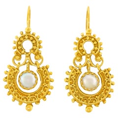 Sixties Etruscan Revival Earrings