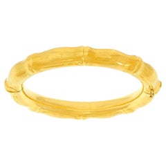 Sixties Gold Bambus Armreif