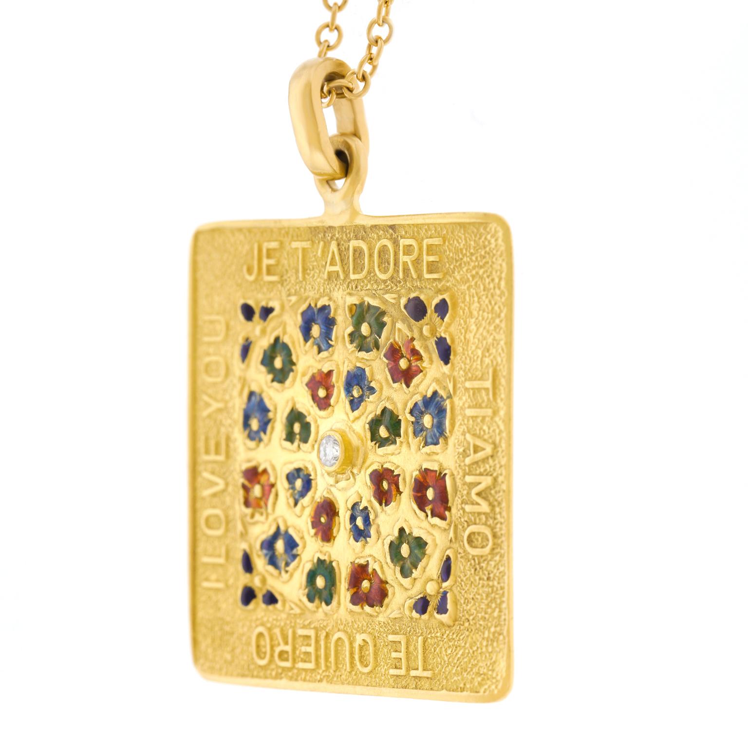 1960 “I Love You” in Four Languages Pendant 6