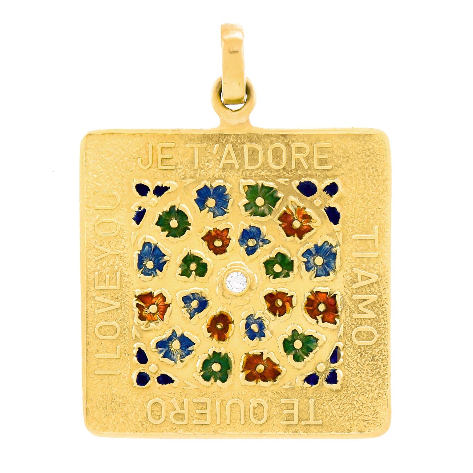 1960 “I Love You” in Four Languages Pendant 3