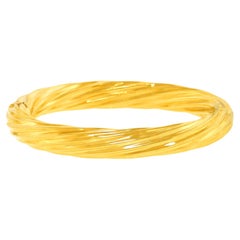 Vintage Sixties Italian Cable Twist Gold Bracelet