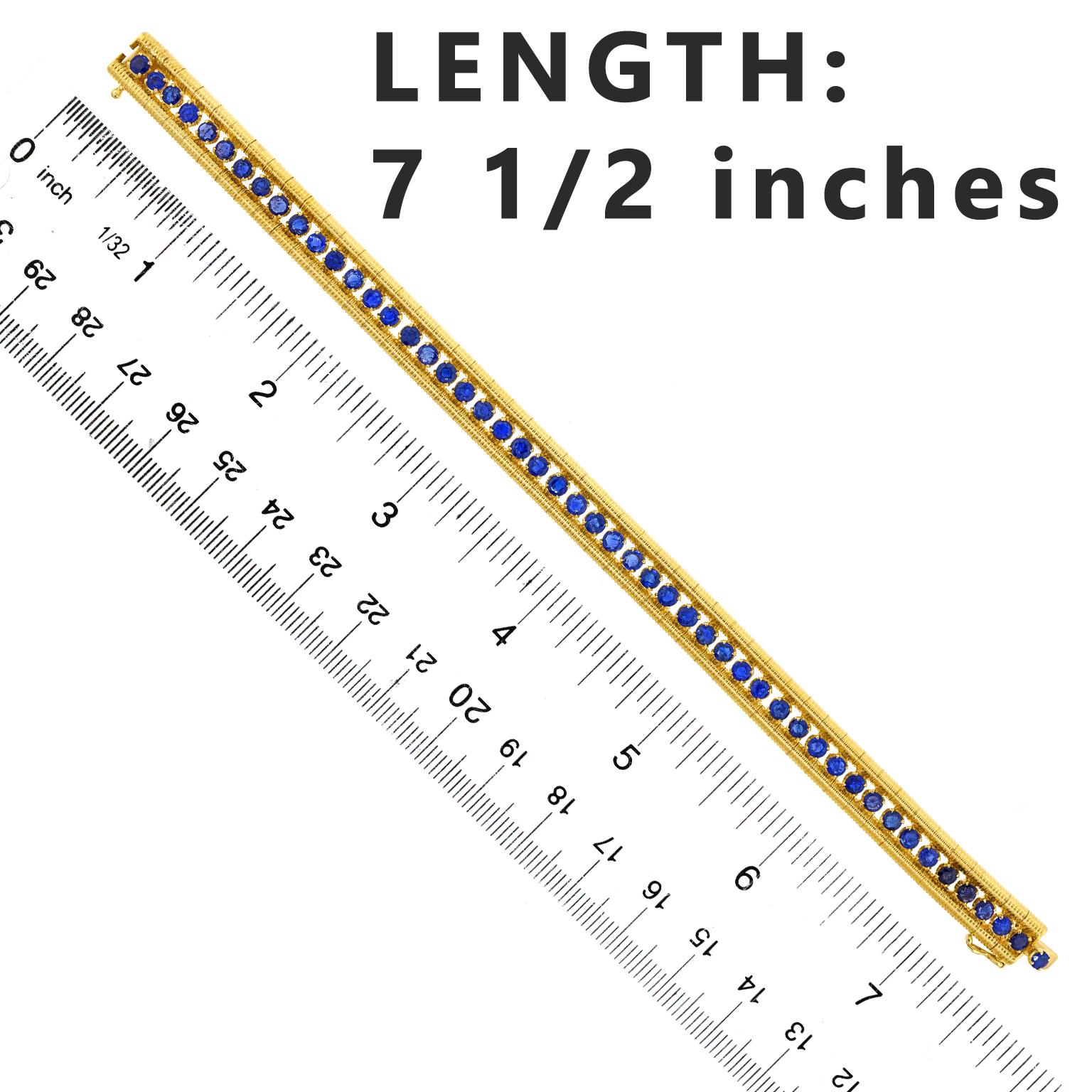 Sechziger Jahre Italienisches Saphirarmband im Angebot 1