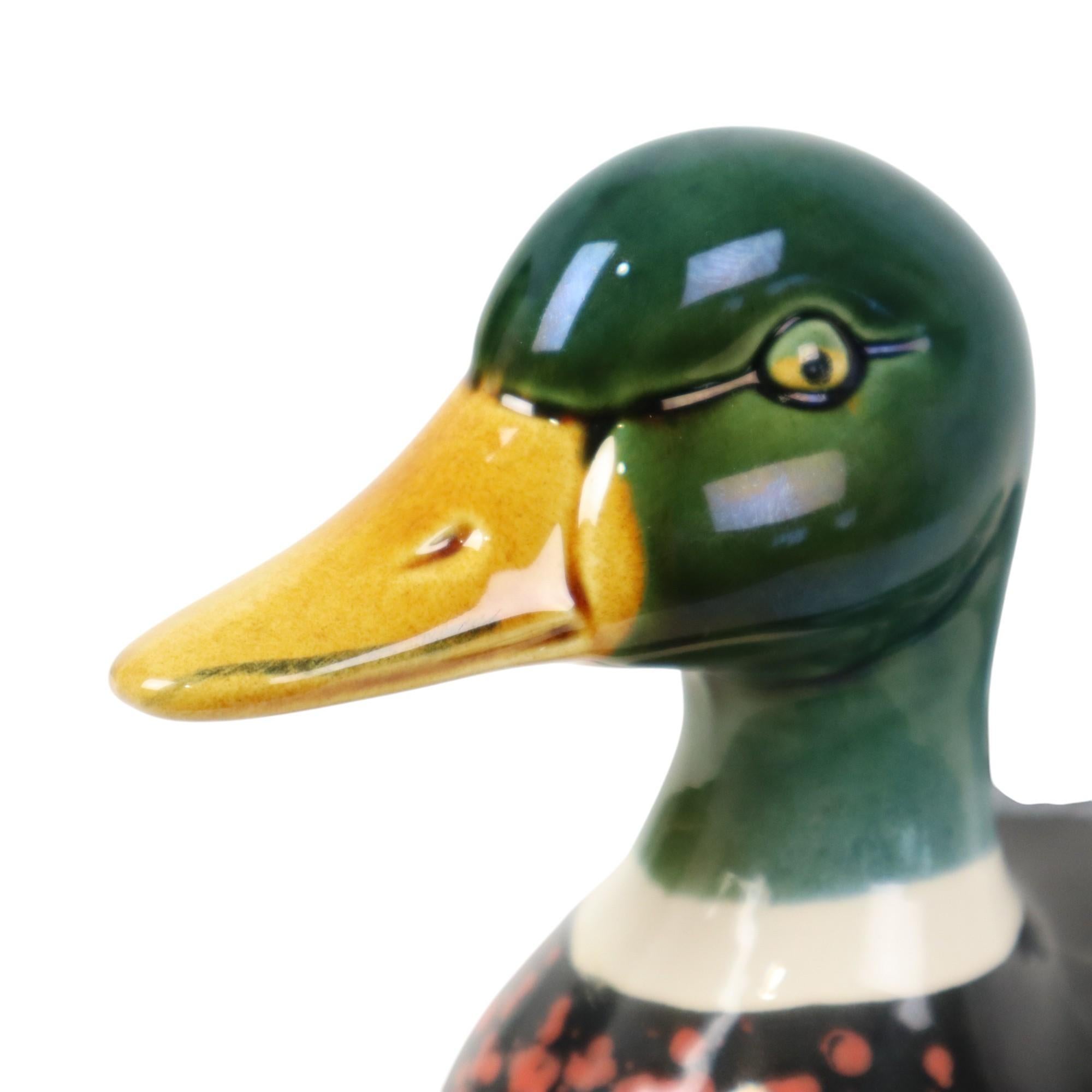 Molde de paté de terrina de pato Michel Caugant de los años 60 Loza esmaltada en venta 5