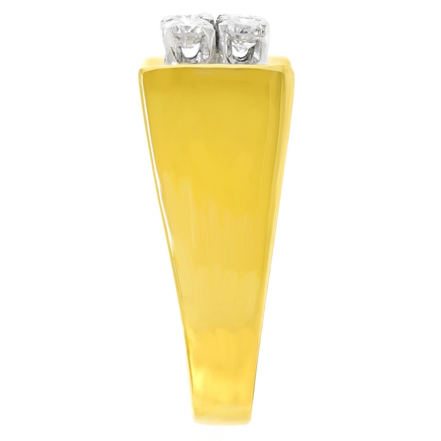 Modernistischer Diamantring der Sechzigerjahre von A. Kurz aus Zürich im Angebot 5
