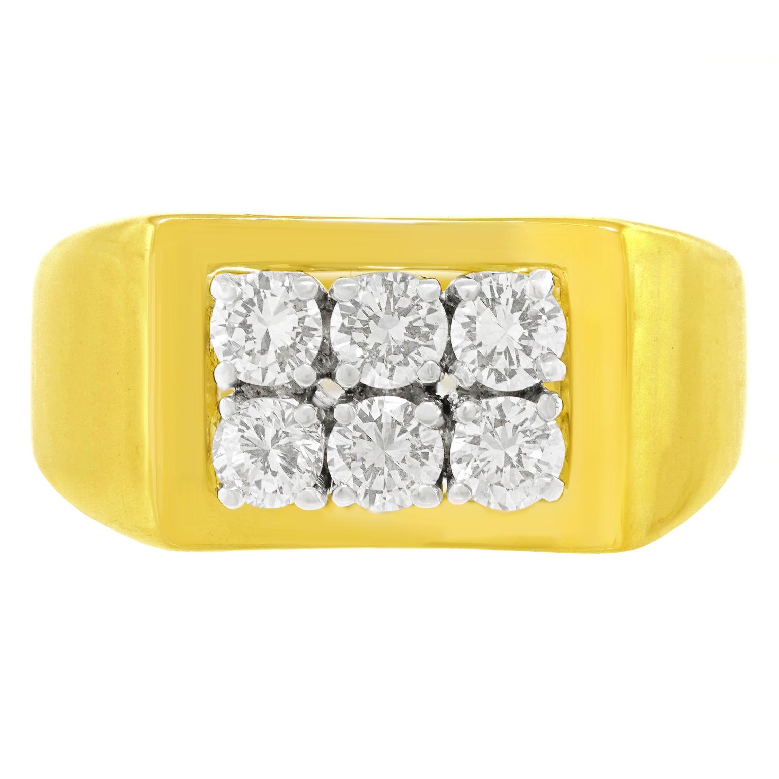 Modernistischer Diamantring der Sechzigerjahre von A. Kurz aus Zürich (Rundschliff) im Angebot