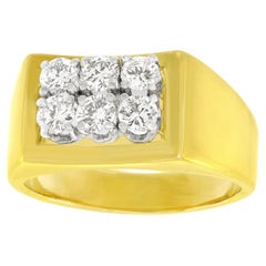 Anillo de diamantes modernista de los años sesenta por Kurz de Zúrich