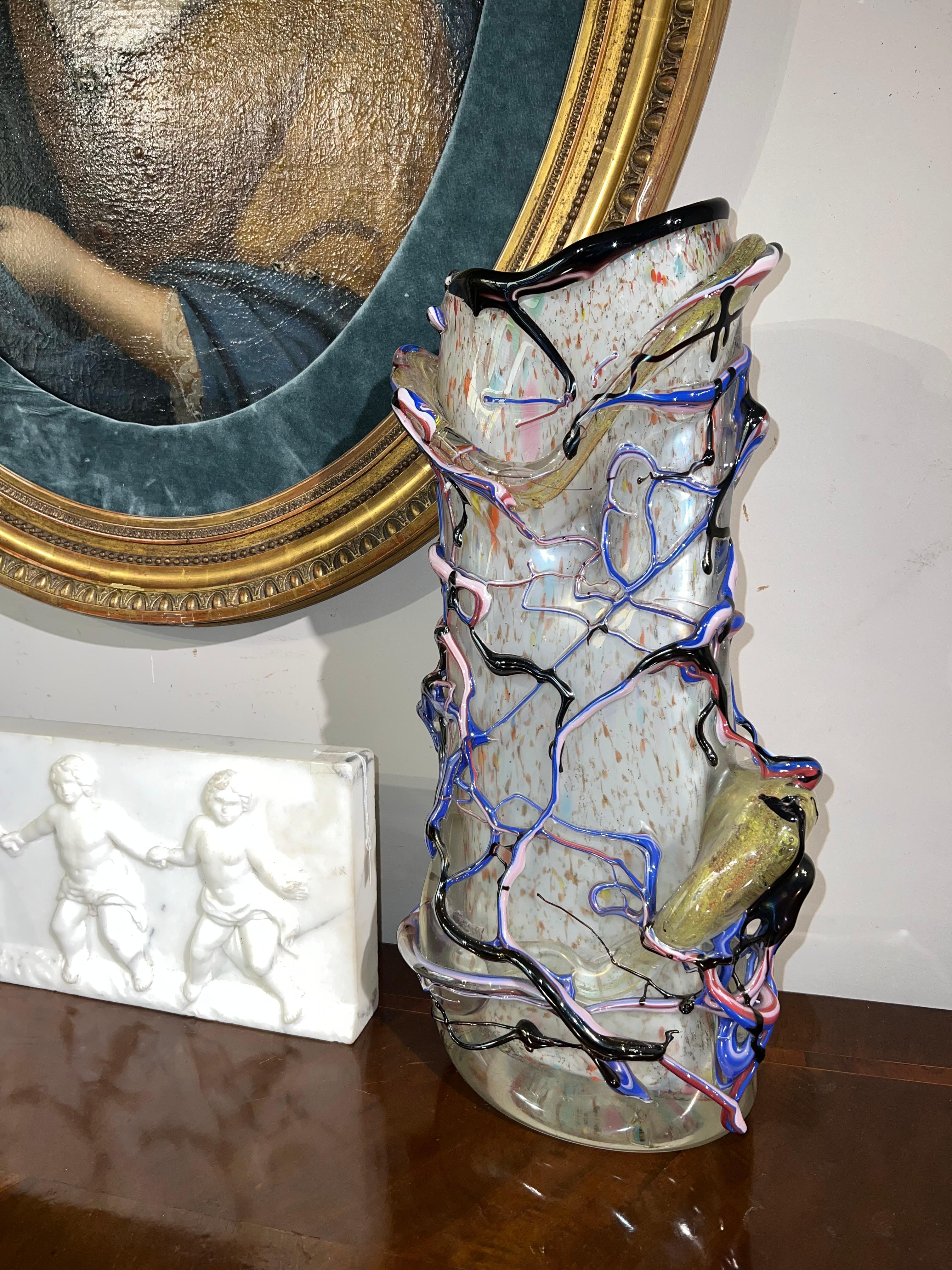 Vaso in vetro di Murano, anni '60 2