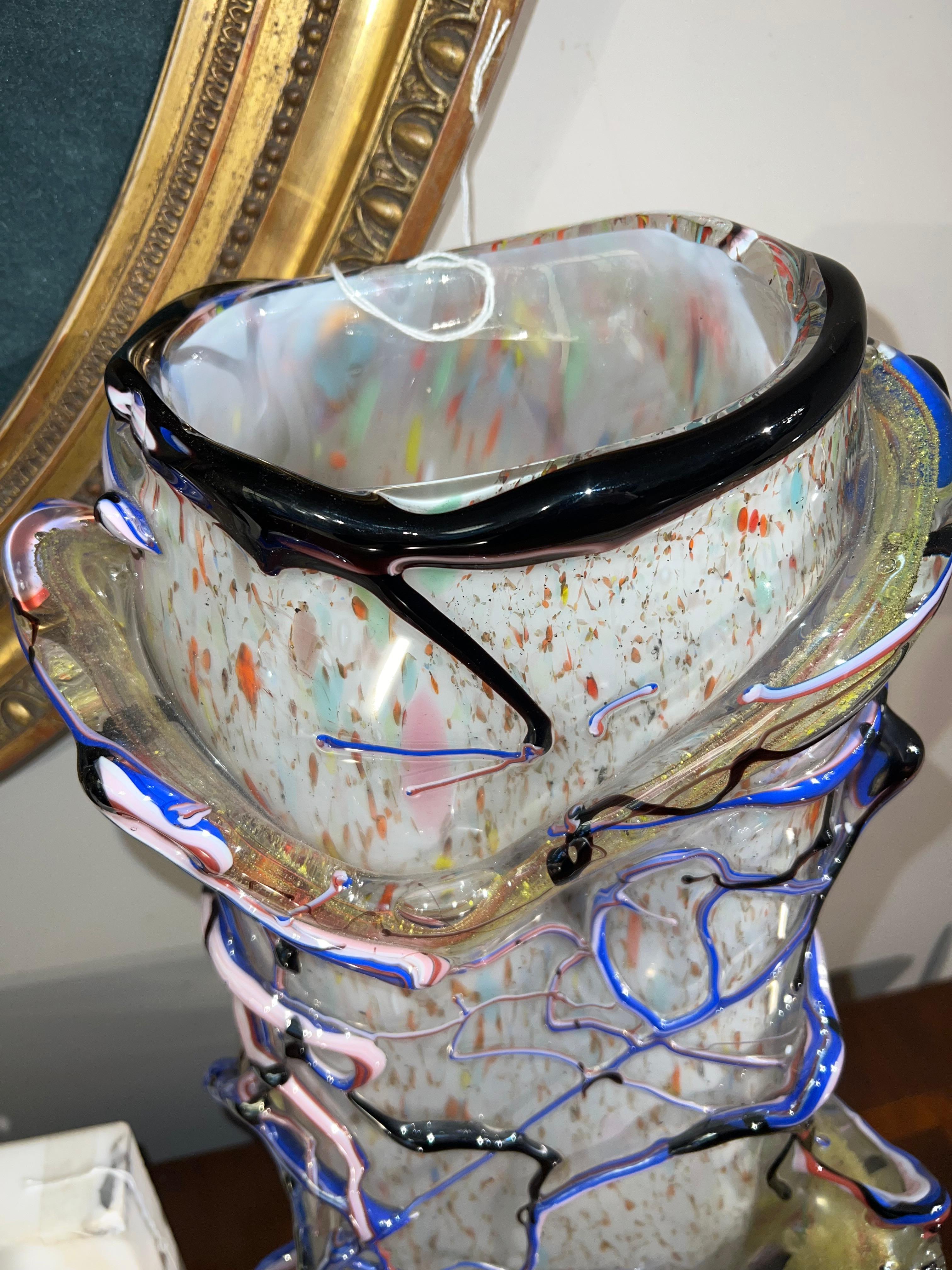 Vaso in vetro di Murano, anni '60 3