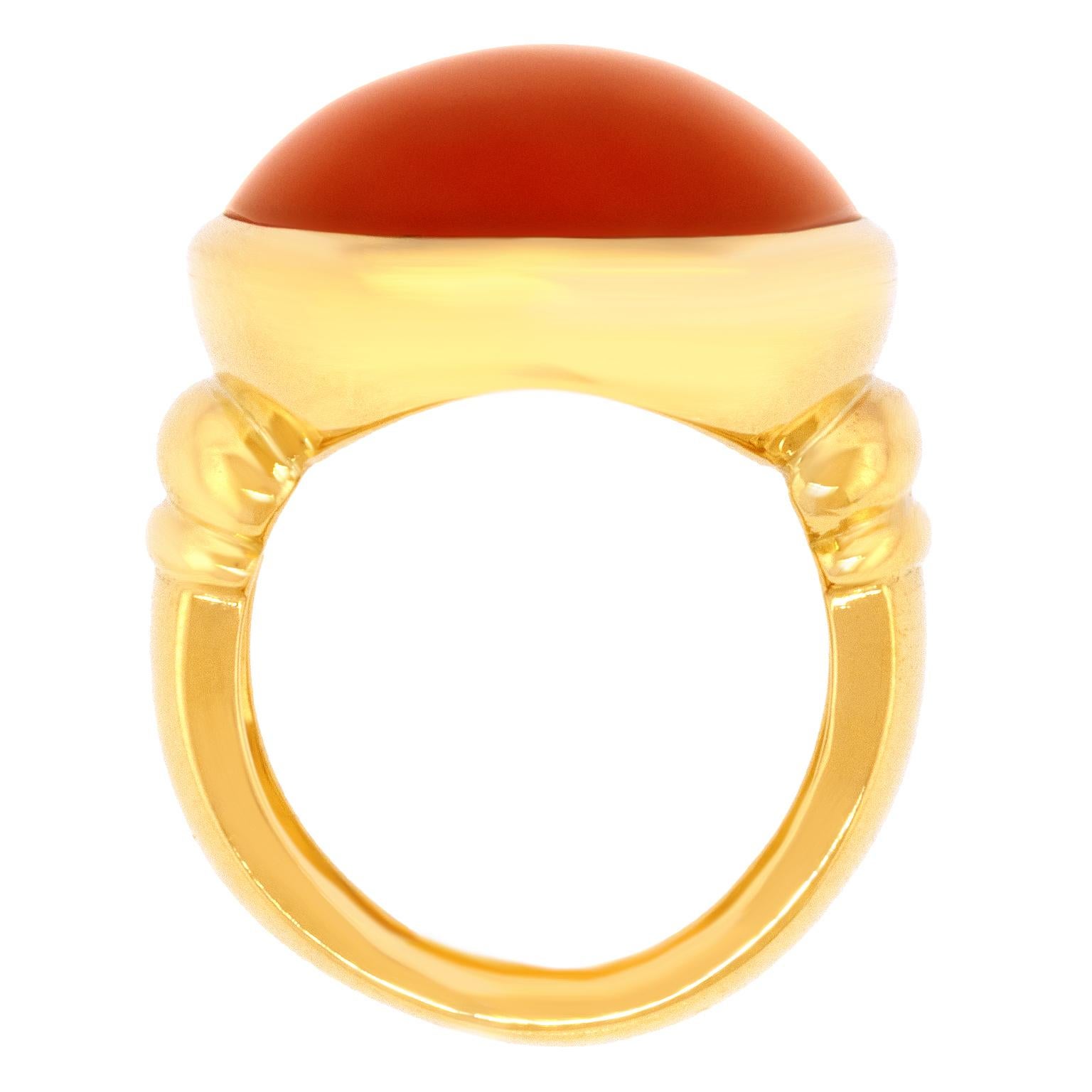 Sixties Natural Coral Fashion Ring For Sale 2