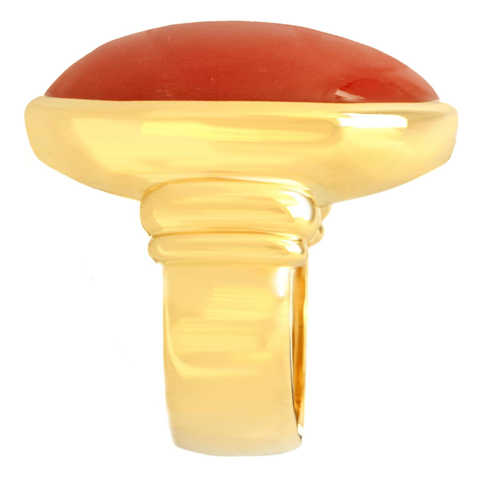 Sixties Natural Coral Fashion Ring For Sale 4
