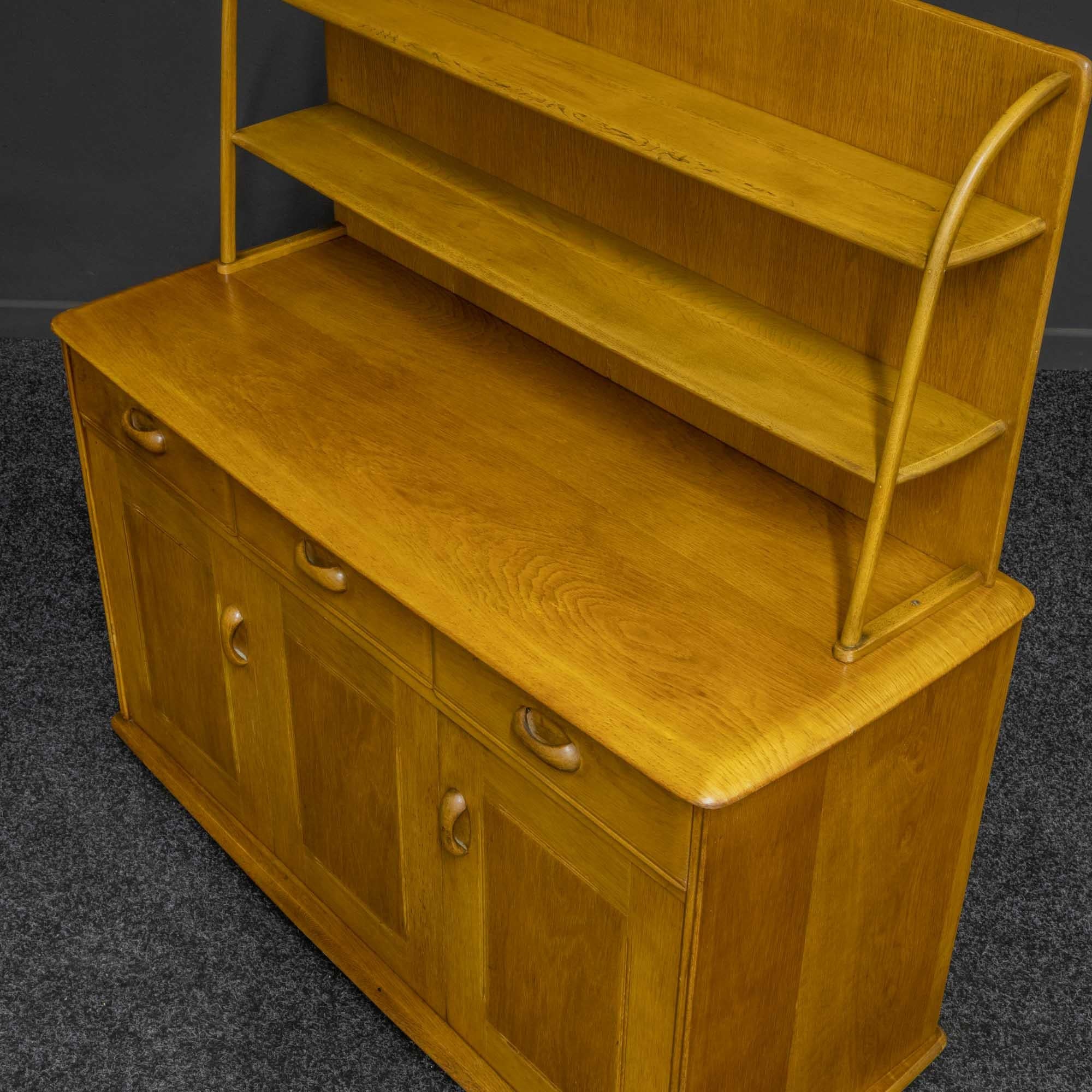 British 1960s Oak Priory Dresser For Sale