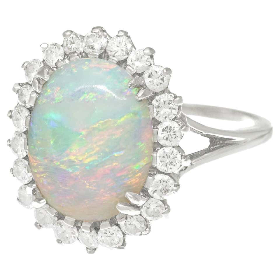 Art Deco Opal and Ruby Ring at 1stDibs | ruby and opal ring, opal ruby ...