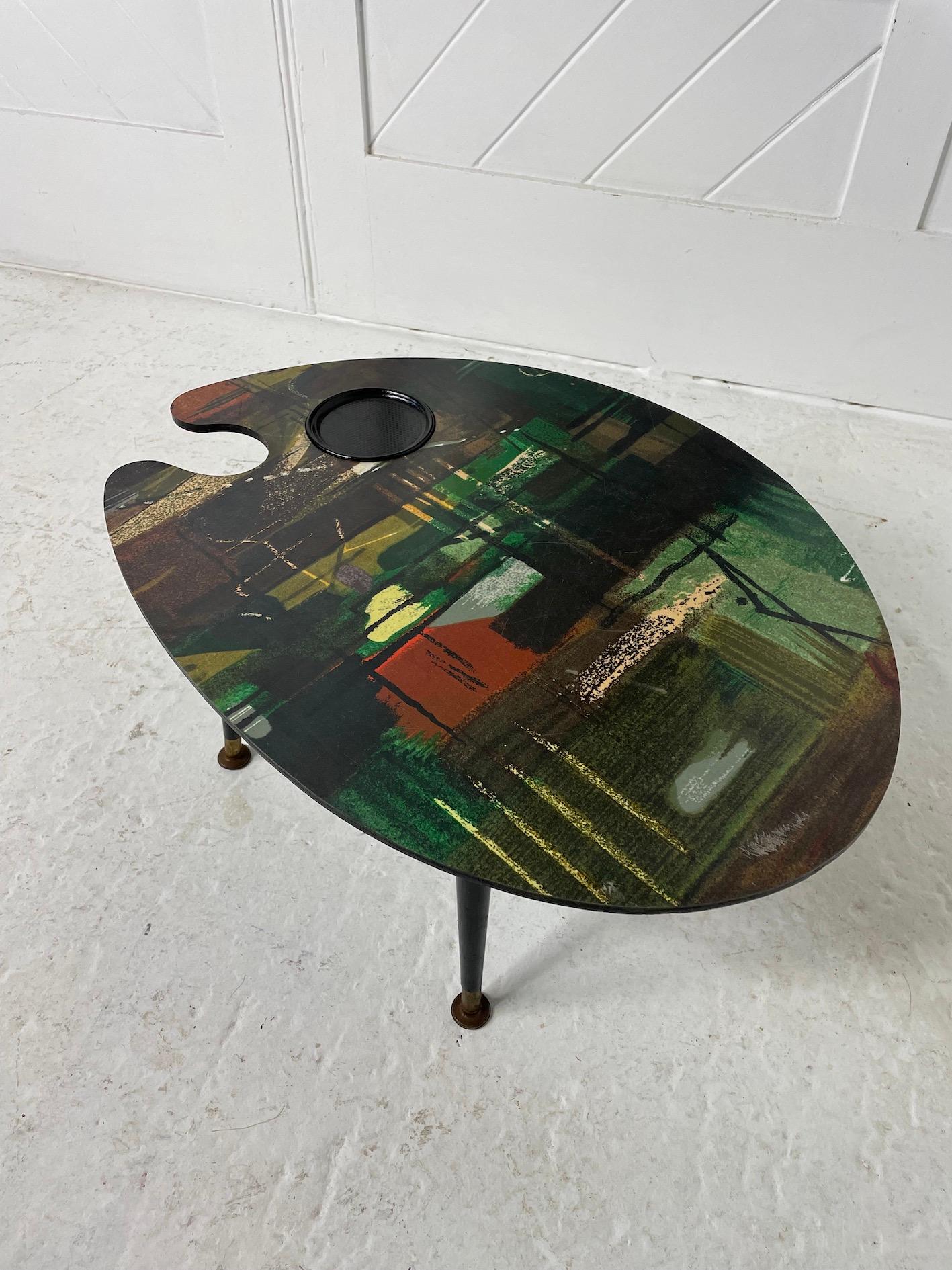 English Sixties Palette Table After A Design By John Piper For Sale