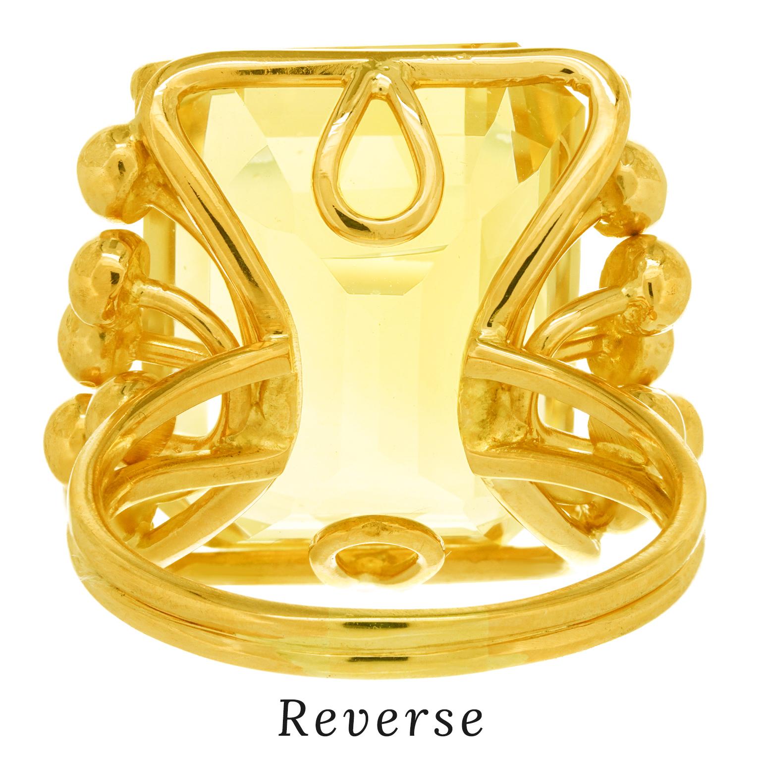  Sixties Pop Art Citrine Ring For Sale 3