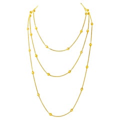 Sixties Post Modern Gold Necklace 70 Inches