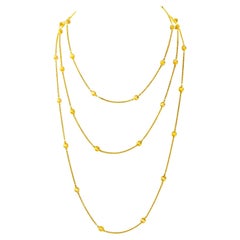 Sixties Post Modern Gold Necklace 70 Inches