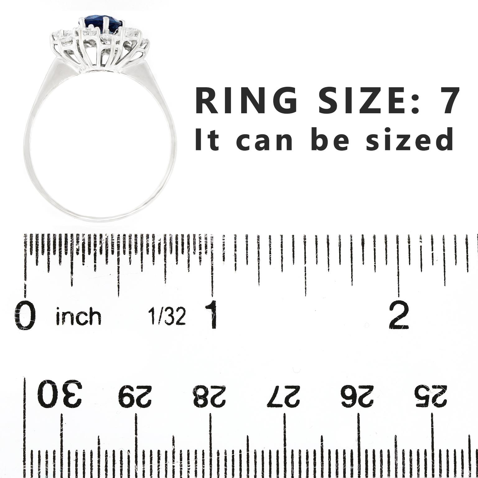 Anello con zaffiro e diamante degli anni Sessanta in vendita 1
