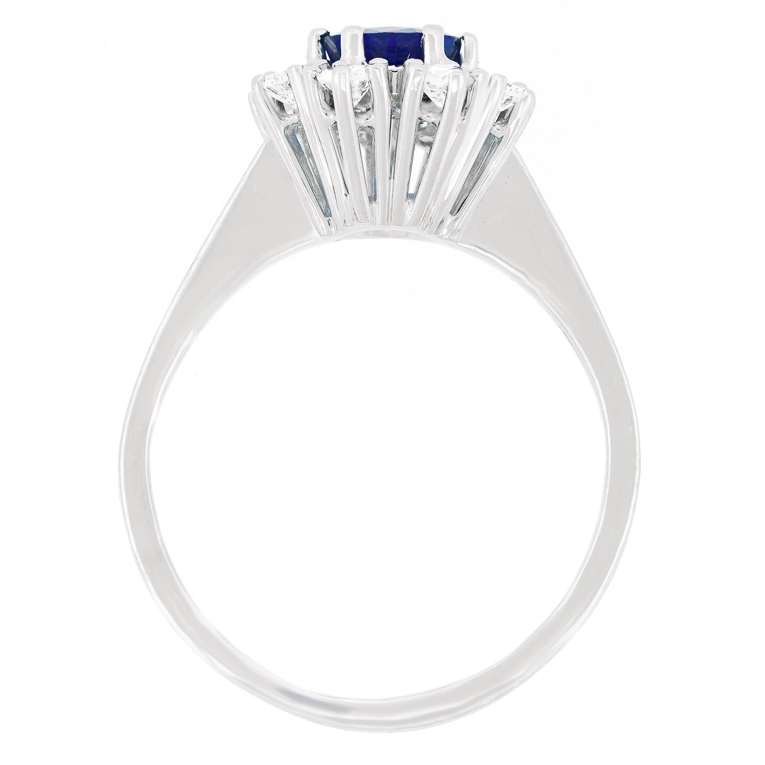 Sechziger Jahre Saphir- und Diamantring im Angebot 3