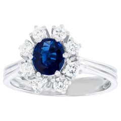 Sixties Sapphire & Diamond Ring