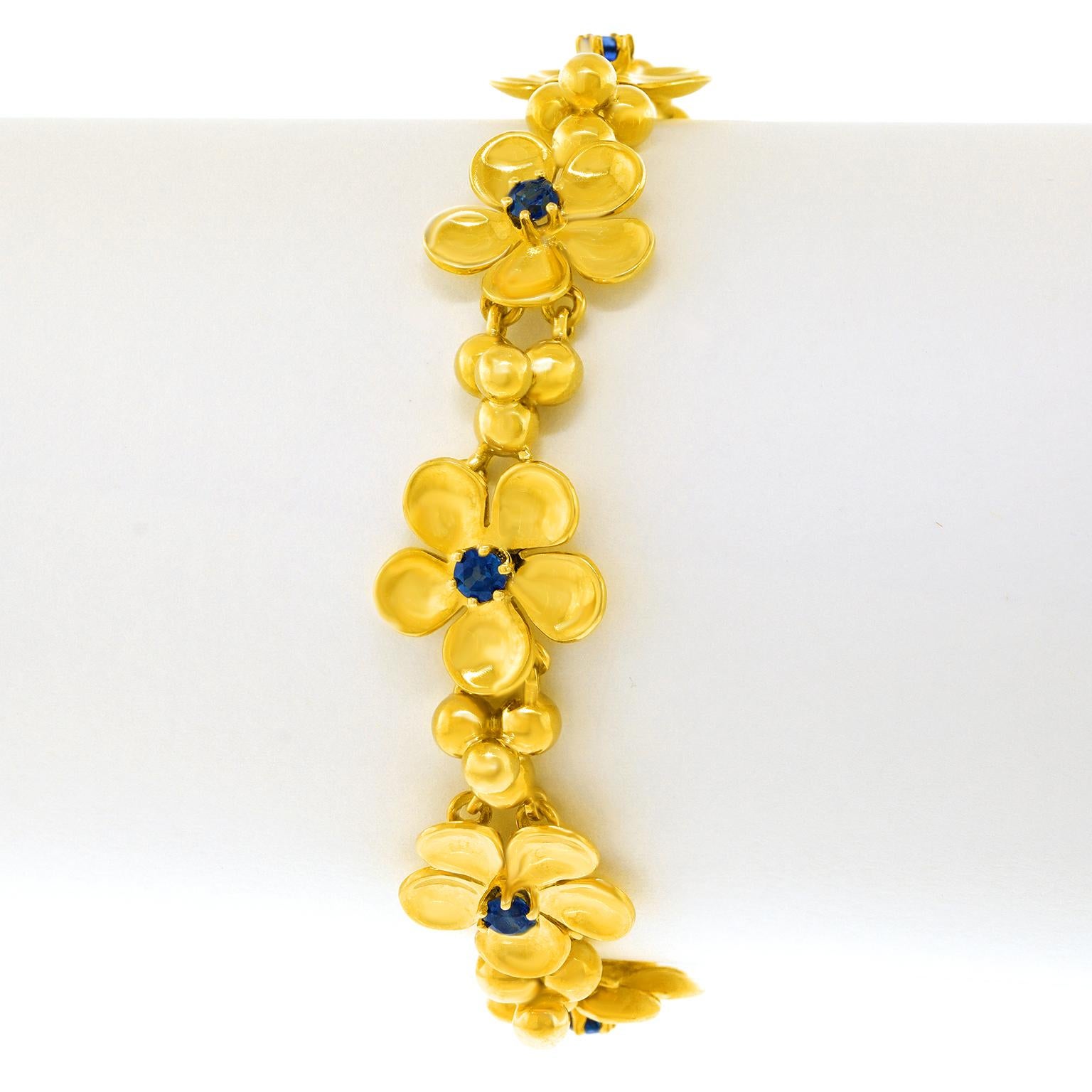 Bracelet des années soixante serti de saphirs Rud Murbach, Zurich en vente 5