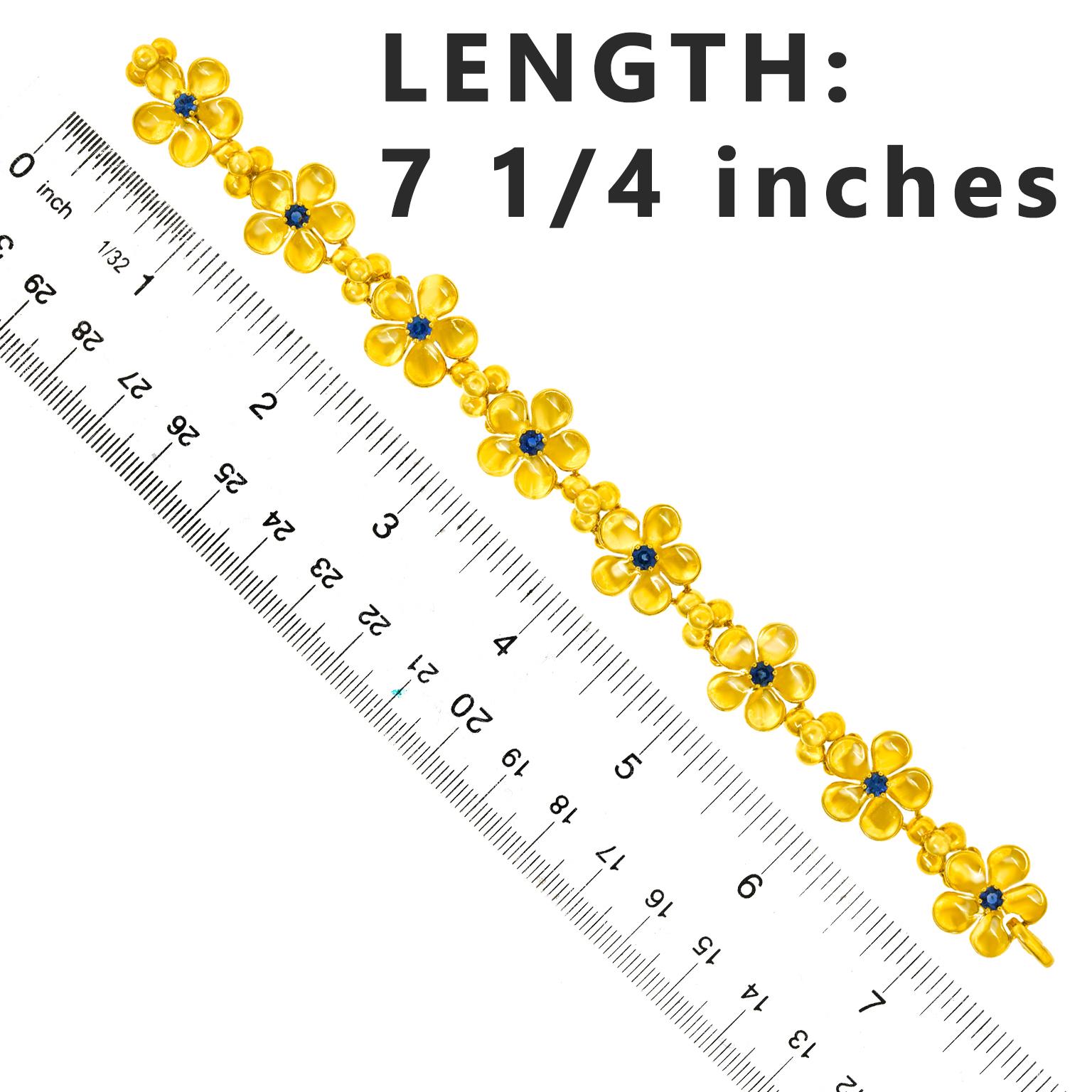 Bracelet des années soixante serti de saphirs Rud Murbach, Zurich en vente 1