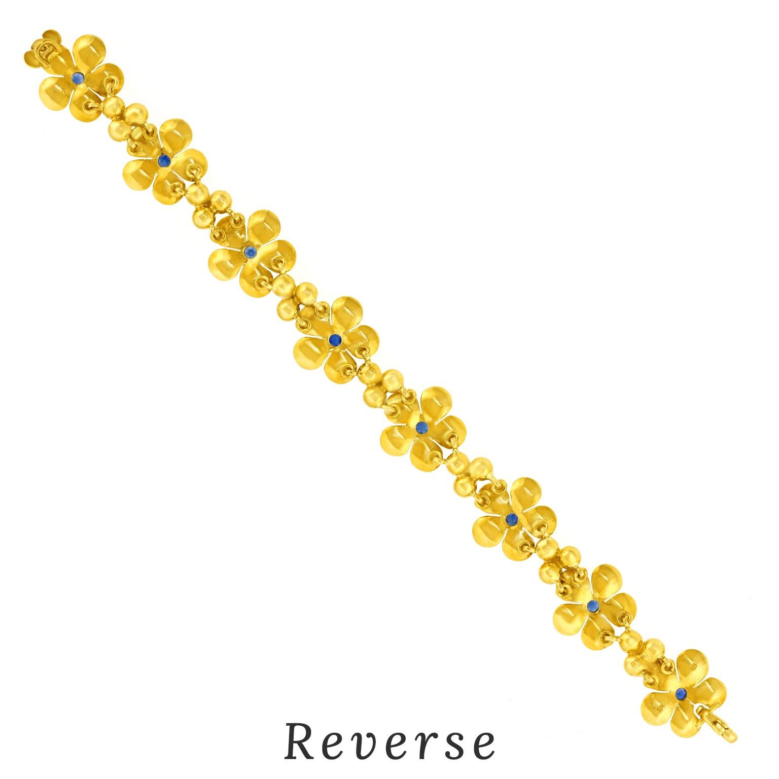Bracelet des années soixante serti de saphirs Rud Murbach, Zurich en vente 2