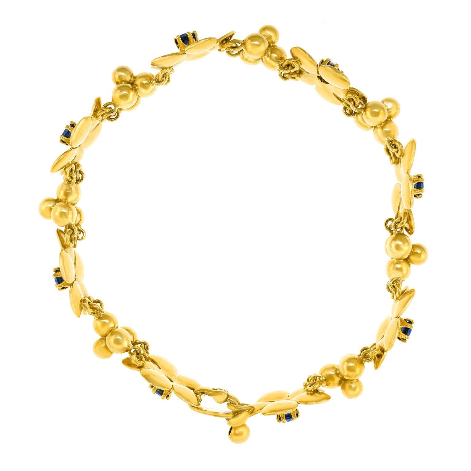 Bracelet des années soixante serti de saphirs Rud Murbach, Zurich en vente 4