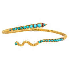 Vintage Sixties Snake Bracelet 21k