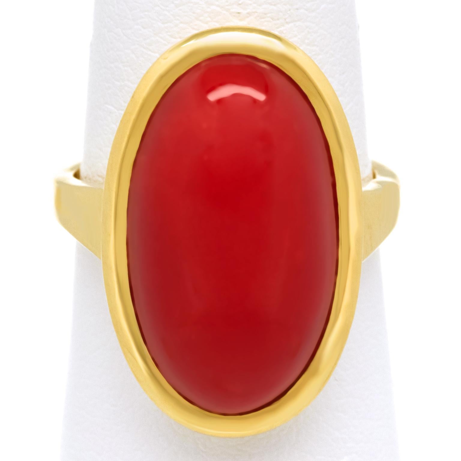 Sixties Swiss Modern Coral Ring For Sale 4
