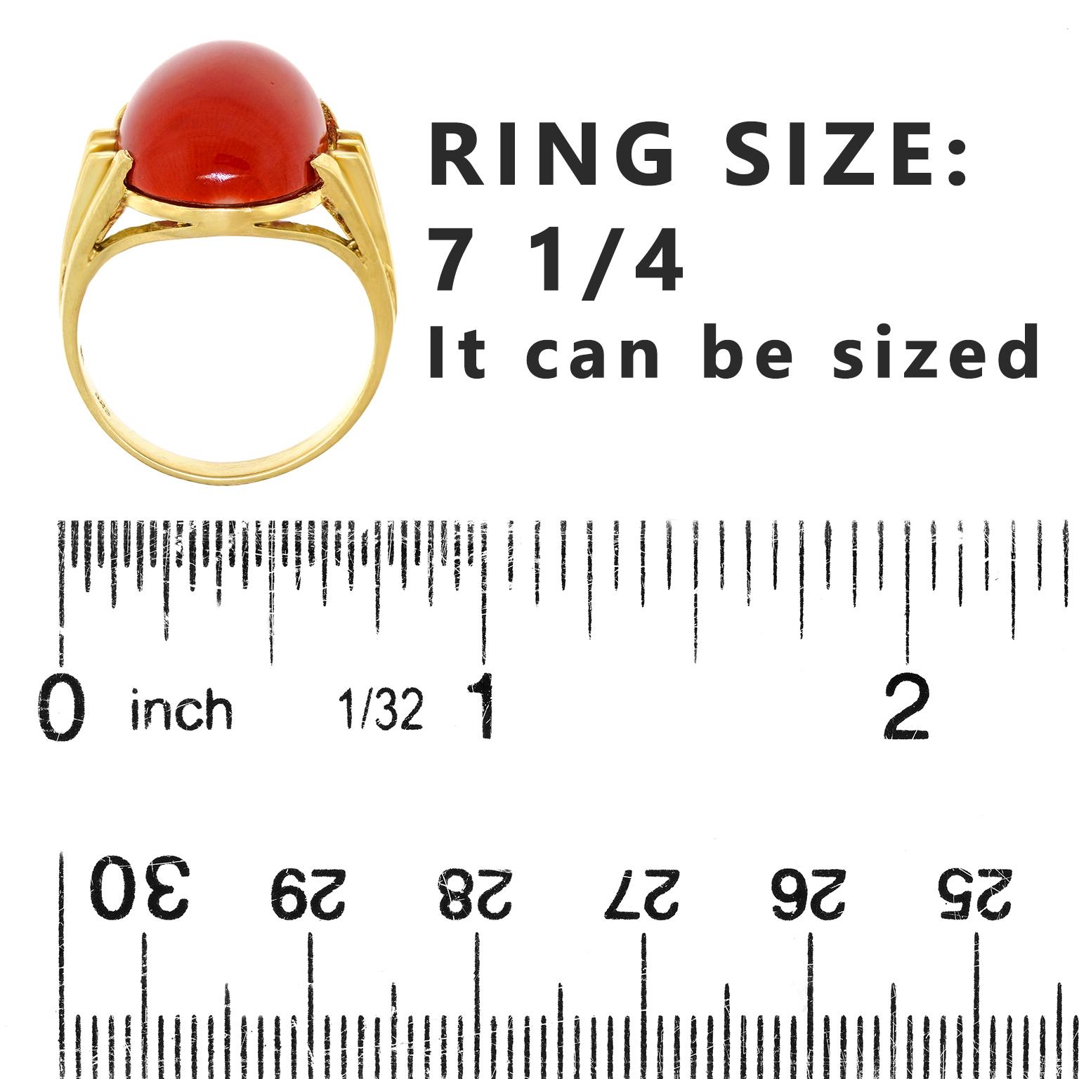 Sixties Swiss Modern Coral Ring For Sale 1