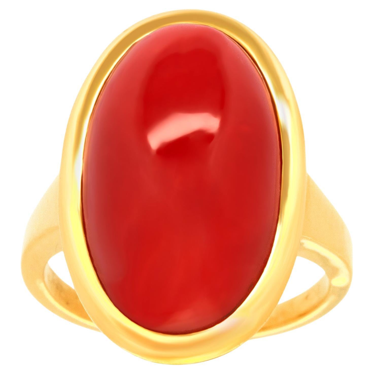 Sixties Swiss Modern Coral Ring For Sale
