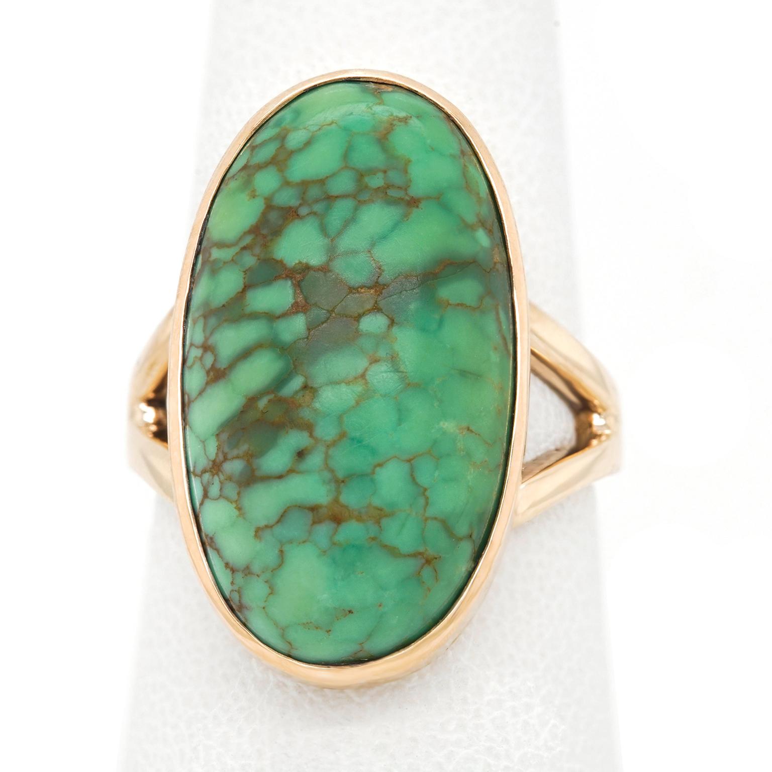 Sixties Turquoise and Gold Ring 3