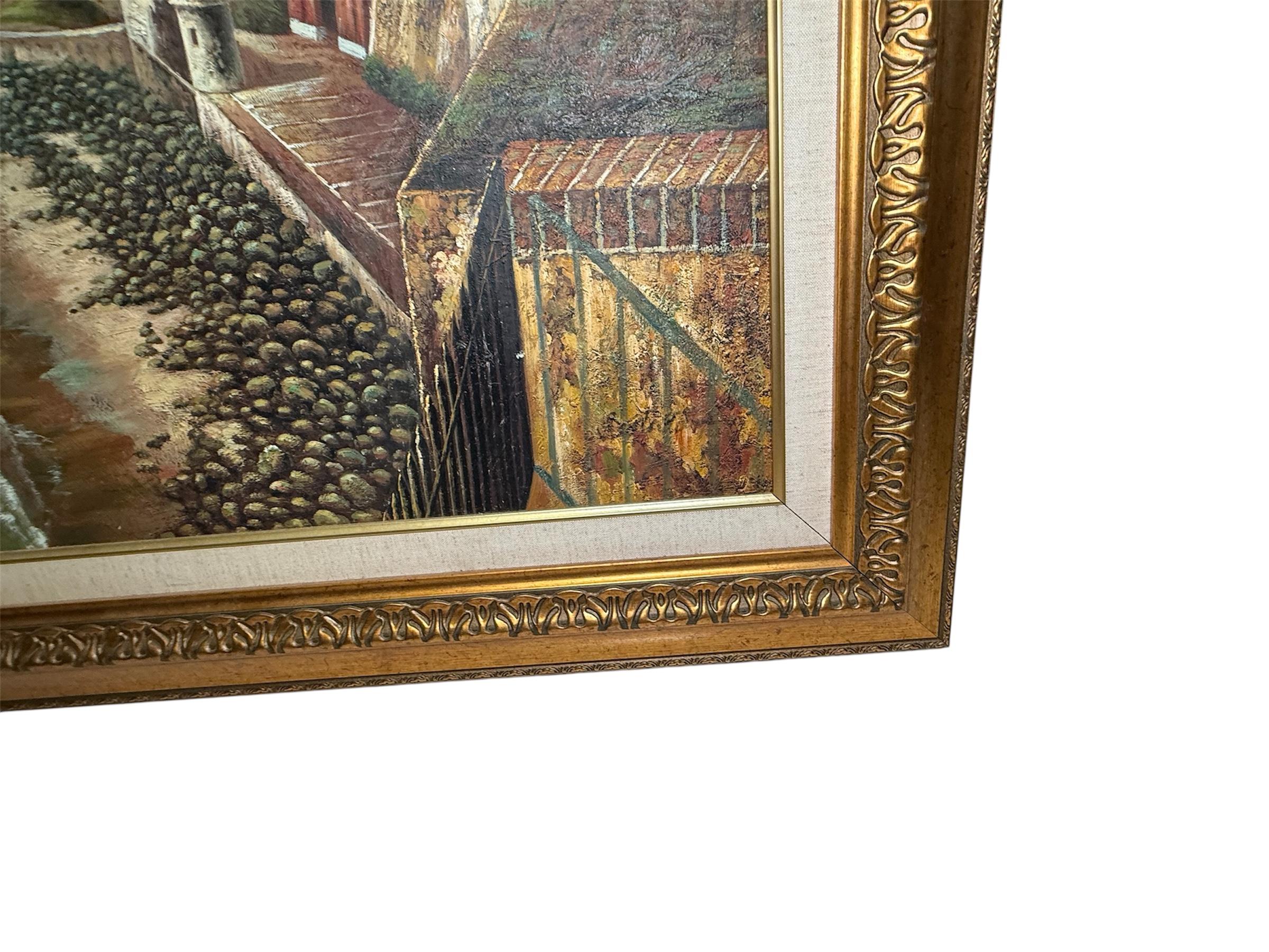 Pintura al óleo de Sixto Febus del Viejo San Juan Fortaleza histórica de San Felipe del Morro en venta 1