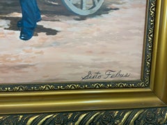 Sixto Febus Oil Painting of the Sugar Cane Harvest