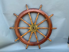 Sixty-Seven Inch Antique Ships Wheel