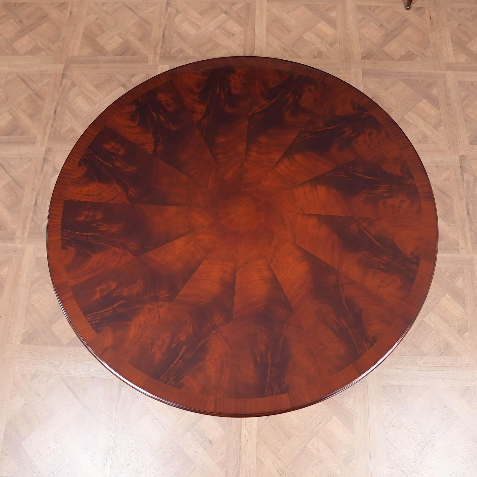 Regency Sixty Inch Round Mahogany Dining Table (table à manger ronde en acajou) en vente