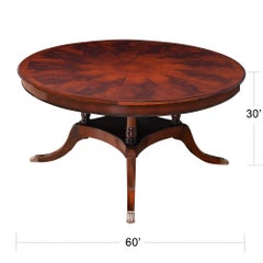 Sixty Inch Round Mahogany Dining Table