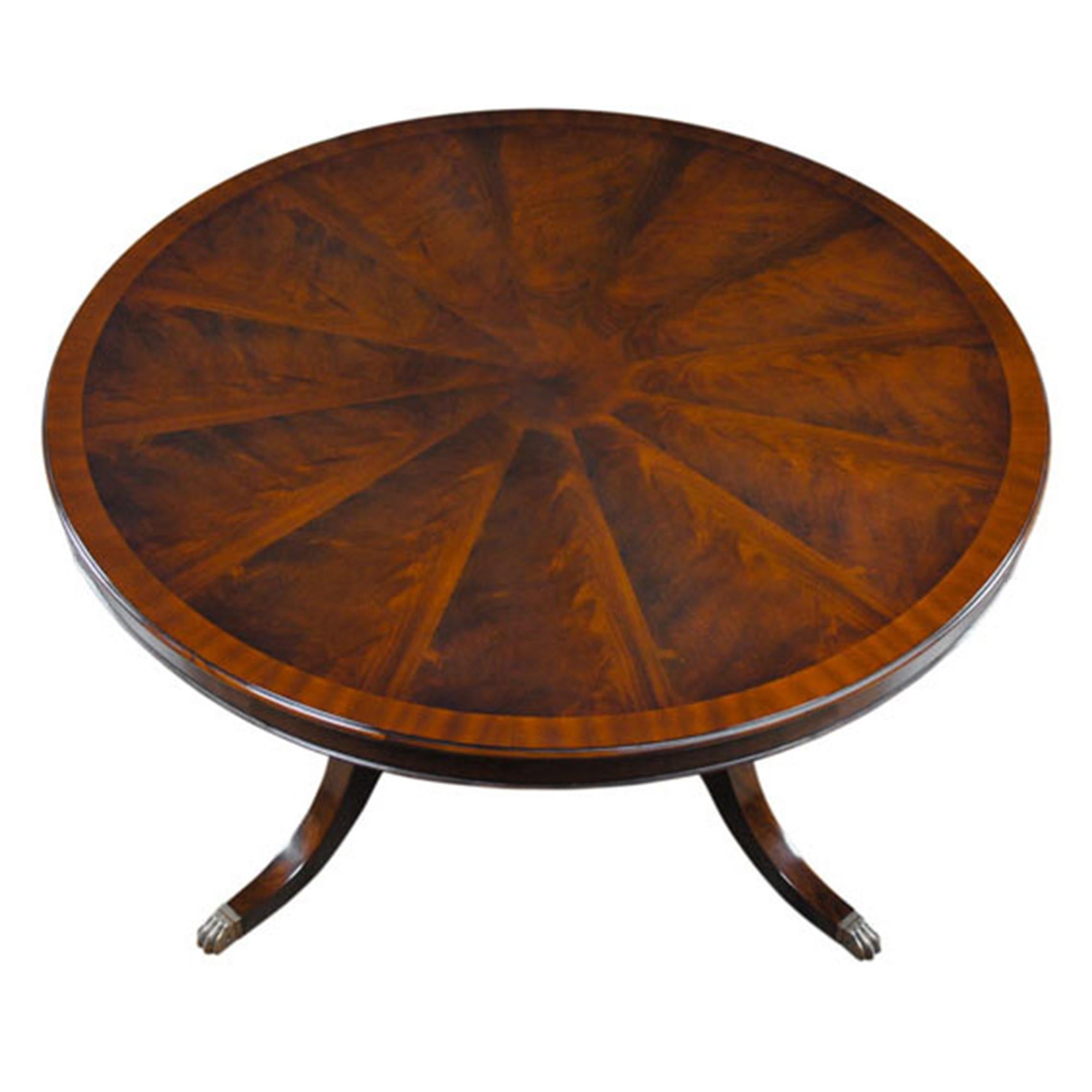 Regency Sixty Inch Round Mahogany Dining Table  For Sale