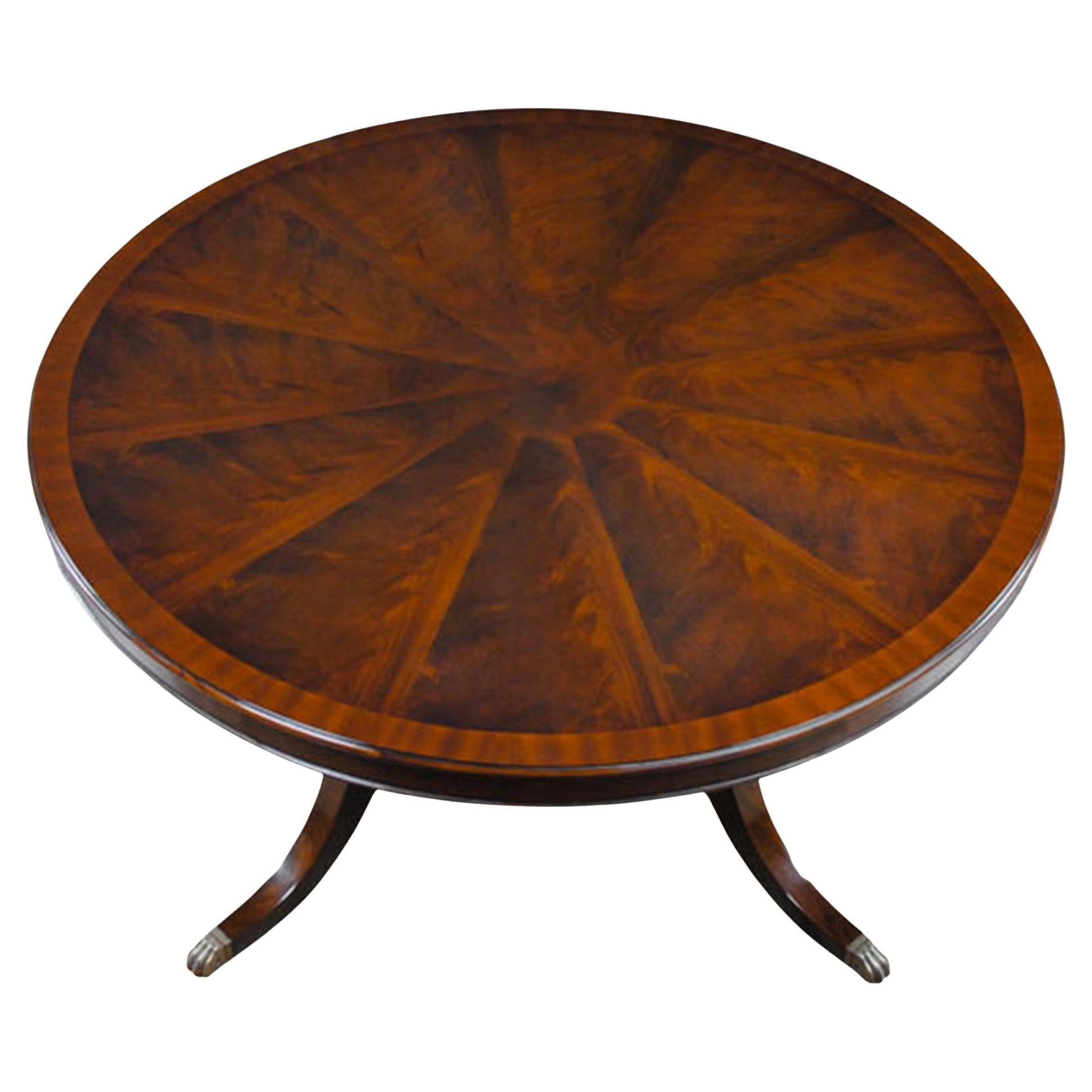 Sixty Inch Round Mahogany Dining Table  For Sale